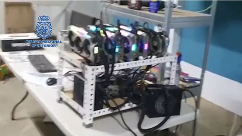 A close-up view of a high-performance mining rig in action, showcasing its robust components that ensure optimal efficiency in cryptocurrency mining